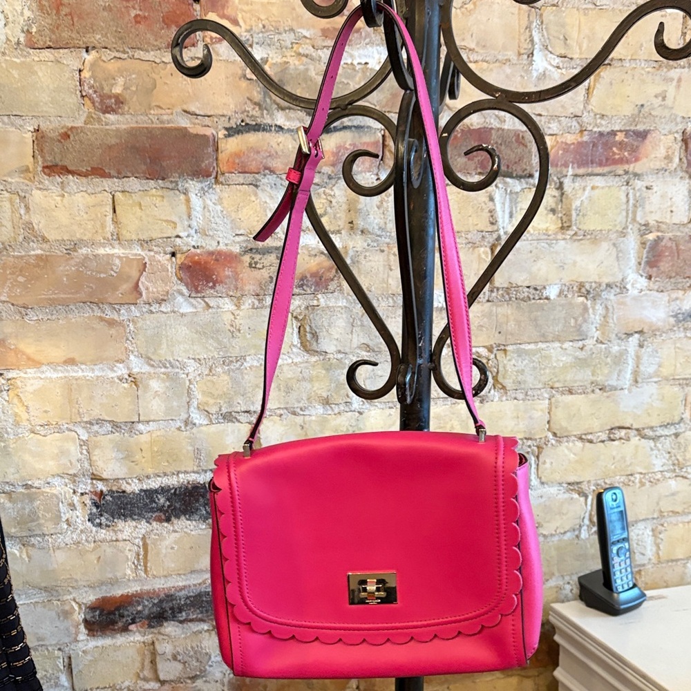 Kate Spade Hot Pink Leather Shoulder Bag